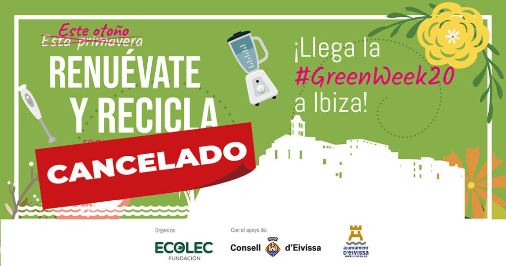 Cancelación del acto de presentación #GreenWeek20 en Ibiza