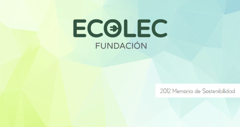 Ecolec memoria de sostenibilidad de 2012