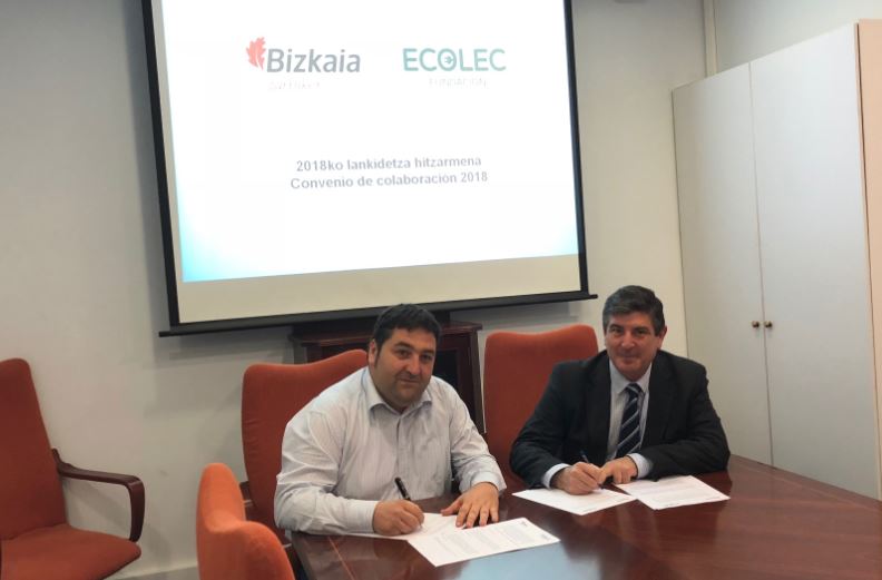 Garbiker y Ecolec renuevan el convenio de colaboración en la correcta gestión de los RAEE