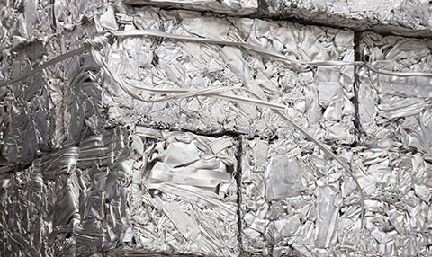 Fotografías genéricas de balas de materiales: acero, aluminio, PET, PEAD, PEBD, brik.